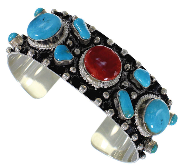 Red Oyster Shell Turquoise Cuff Bracelet Jewelry GS57683